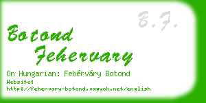 botond fehervary business card