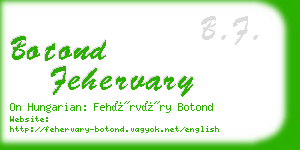 botond fehervary business card
